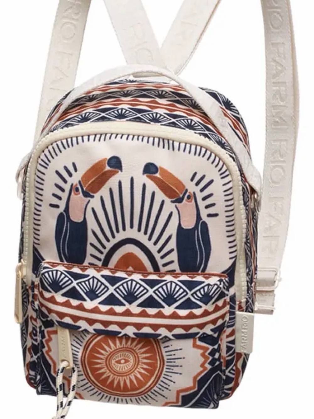 FARM Rio Cream, Navy & Tan Toucan Mini Crossbody - Picture 3 of 6